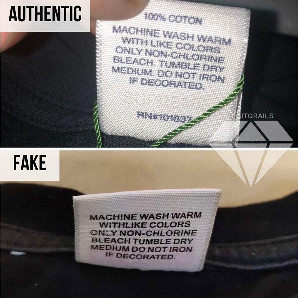 Step 2: Real vs fake Supreme x Louis Vuitton neck tag