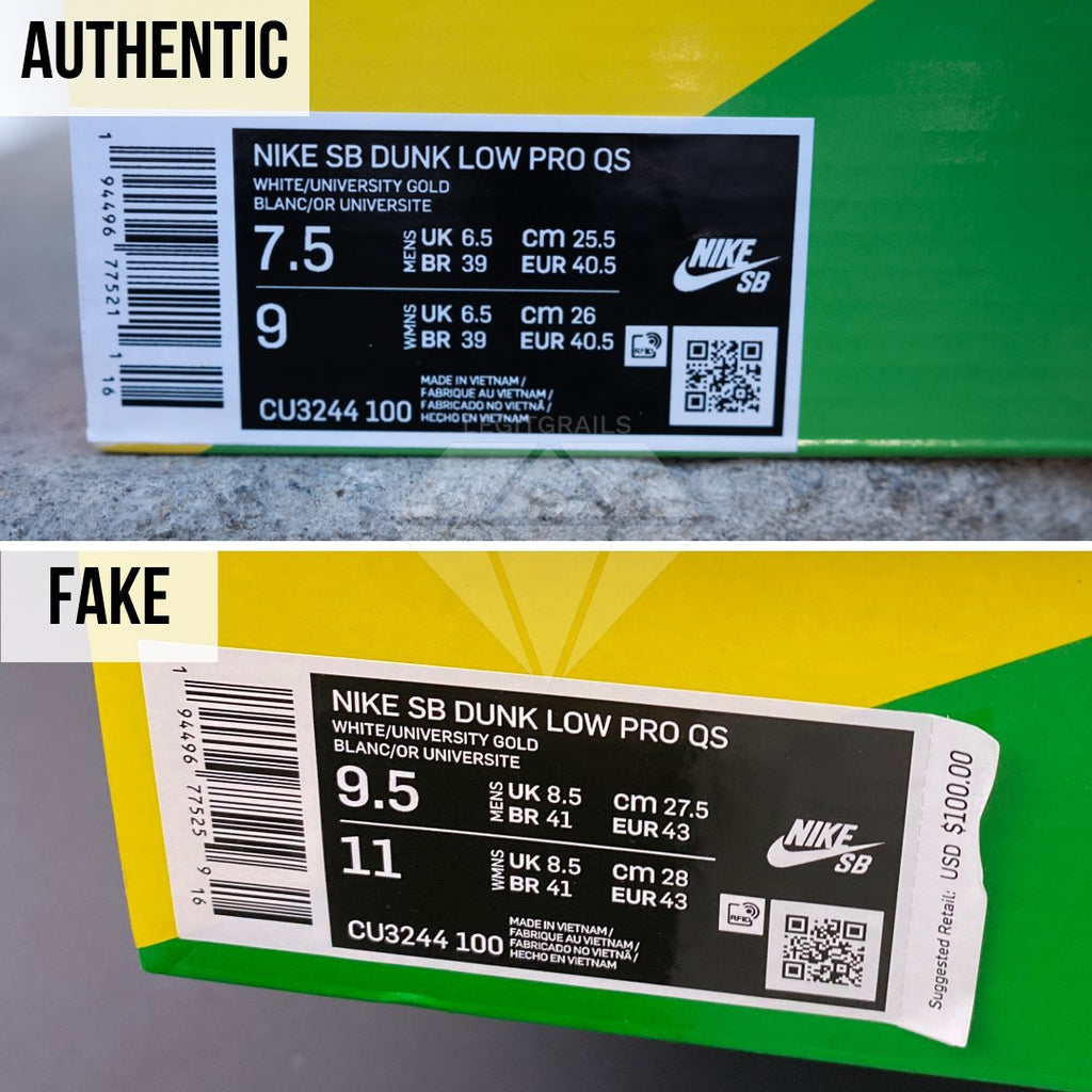How to legit check Nike SB Dunk Low Ben & Jerry's Chunky Dunky: The Box Label Method