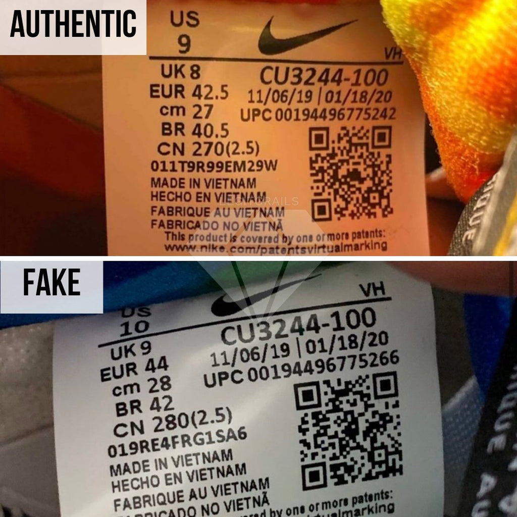 How to legit check Nike SB Dunk Low Ben & Jerry's Chunky Dunky: The Size Tag Method