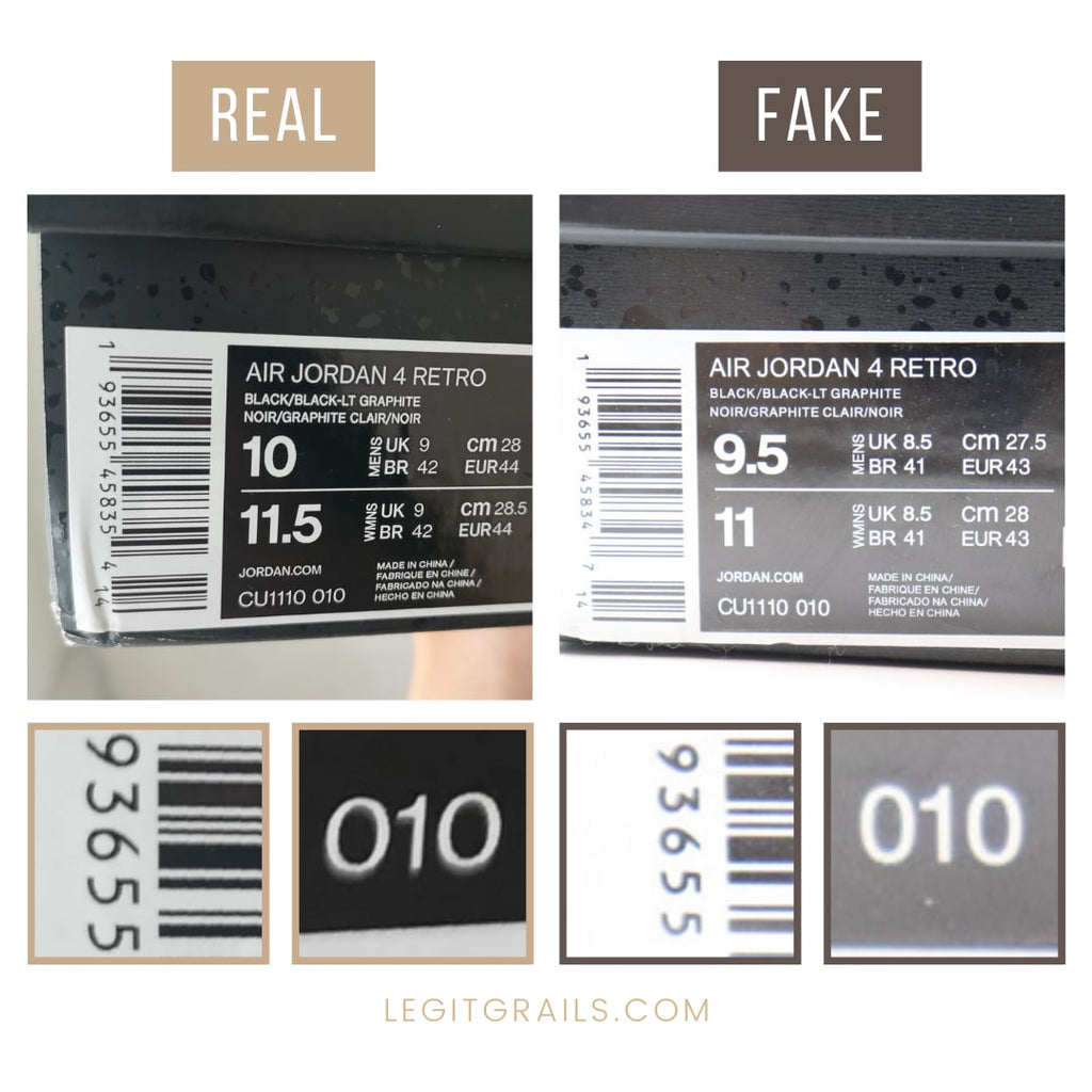 How To Spot Real Vs Fake Jordan 4 Black Cat – LegitGrails