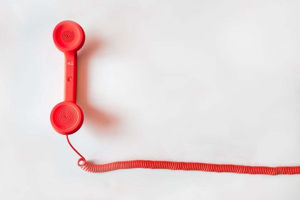 a red cord phone