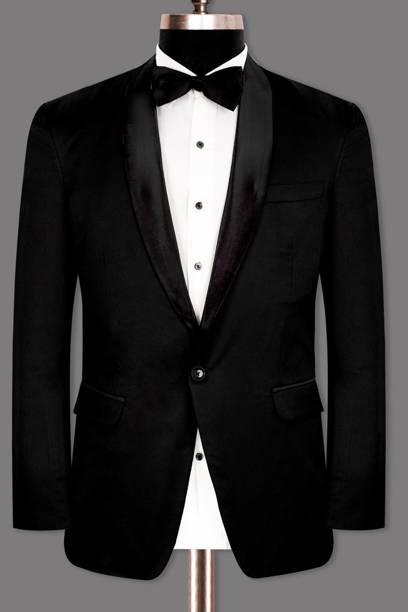 JADE BLACK SUBTLE SHEEN TUXEDO BLAZER