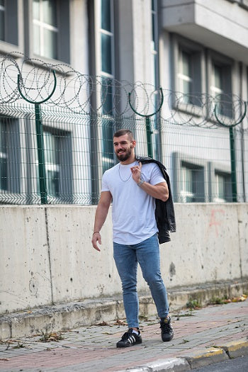 White T-Shirt & Sneakers