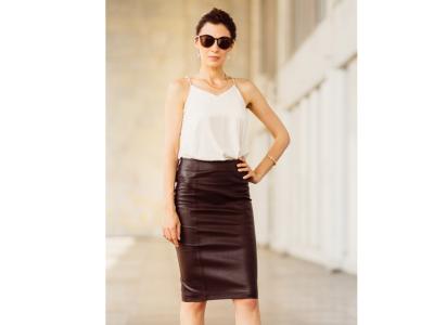 Crop Top With A Pencil Skirt