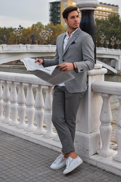 Three Piece Grey Suit for men