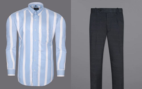 Mens Guide to Matching Pant Shirt Color Combination  LooksGudcom  Shirt  outfit men Navy blue shirt outfit Pants outfit men