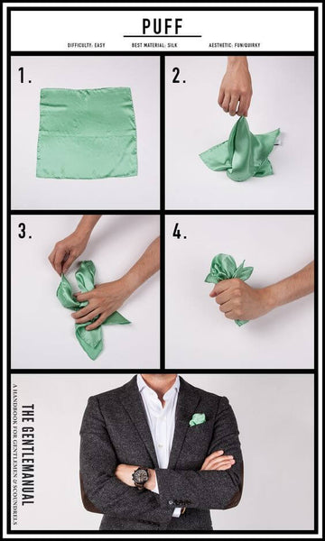 HOW TO FOLD A POCKET SQUARE AS A PUFF POCKET SQUARE