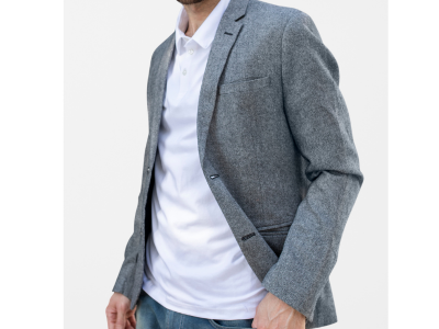 How to Style Grey Blazer with T-shirt