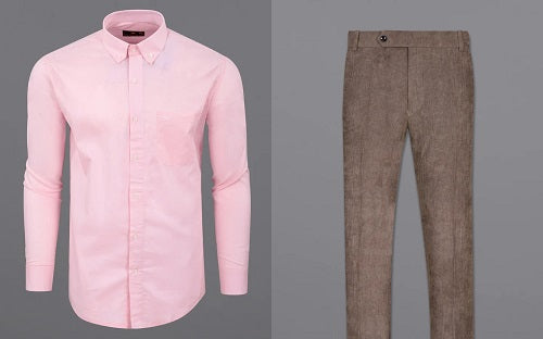 Pink Shirt With Brown Pants