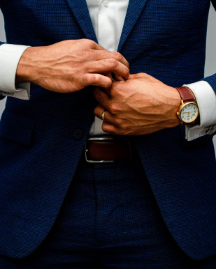 Matching Watch with Suit Jacket and Jeans