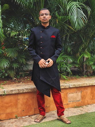 Asymmetrical Kurta With Trousers For Diwali