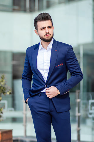 Men’s blue summer suit