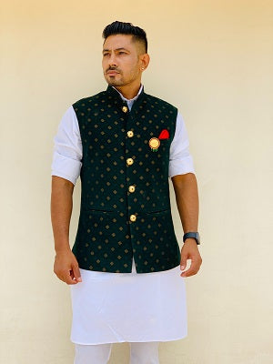 Nehru jacket with traditional kurta