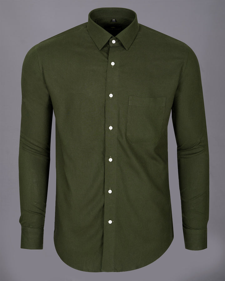 Dark Green Shirt With Grey Pant