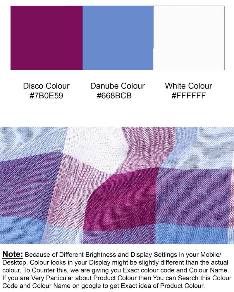 Disco Pink with Danube Blue Checkered Premium Cotton Shirt 6728-BD-38,6728-BD-38,6728-BD-39,6728-BD-39,6728-BD-40,6728-BD-40,6728-BD-42,6728-BD-42,6728-BD-44,6728-BD-44,6728-BD-46,6728-BD-46,6728-BD-48,6728-BD-48,6728-BD-50,6728-BD-50,6728-BD-52,6728-BD-52