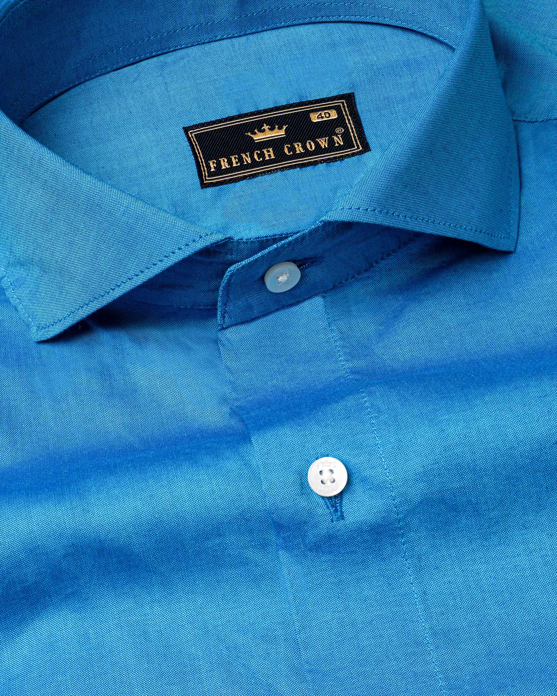 Bayox Blue Two Tone Button-Down Denim Shirt