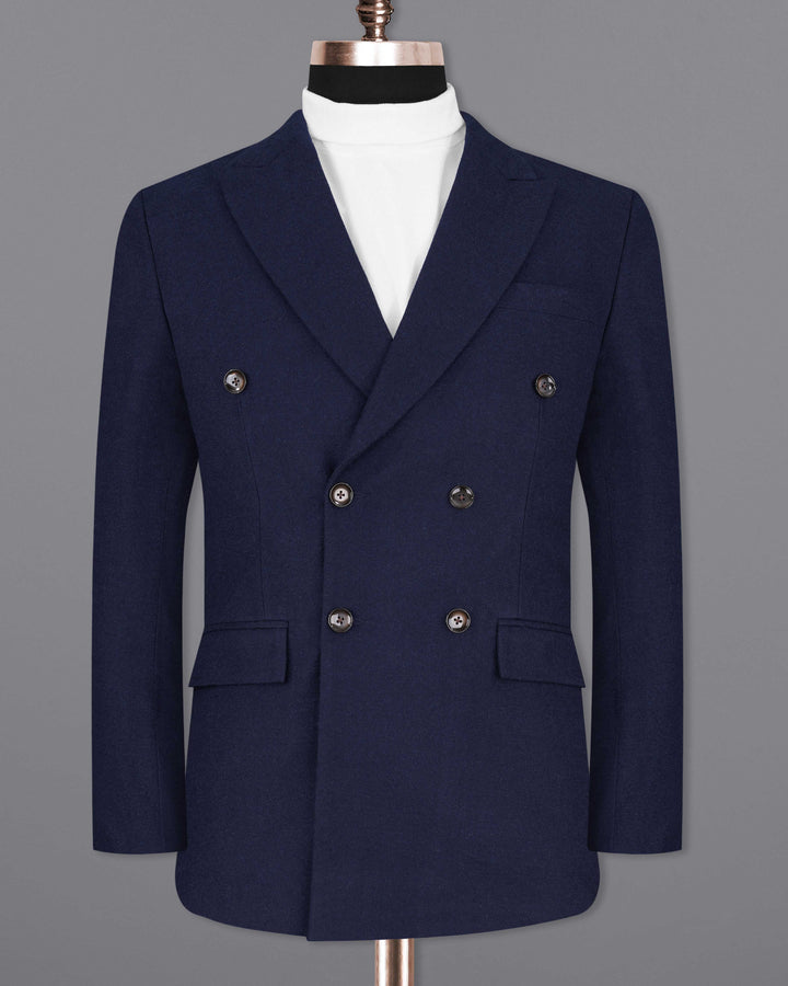 Wool Double-breasted blazer for men