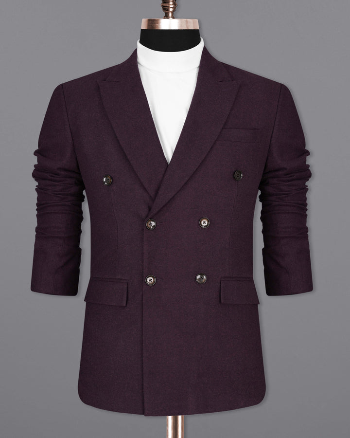 Maroon Wool Blazer For Men