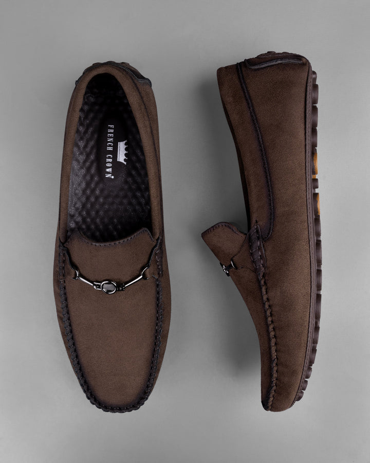 Dark brown loafer shoes