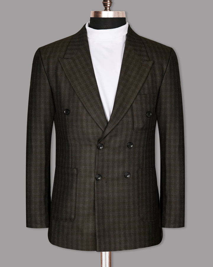 Brown Checked Suit