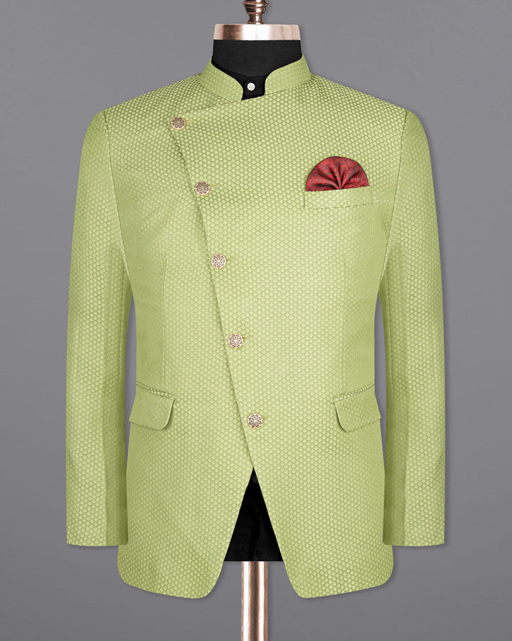 Olive Green Mandarin Suit