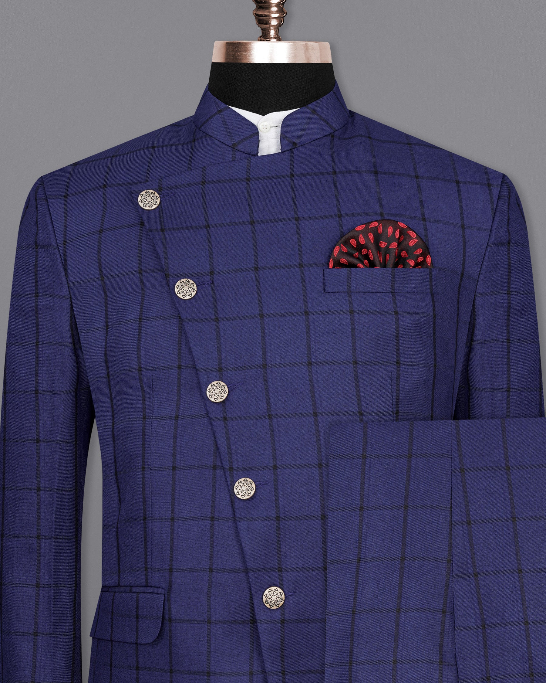 Indigo Blue Jodhpuri Suit - Hangrr