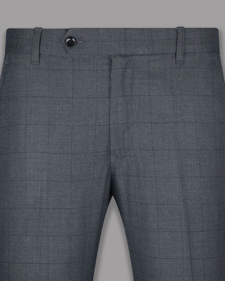 Harringate Slim Fit Dark Grey Pants  MenSuitsPage