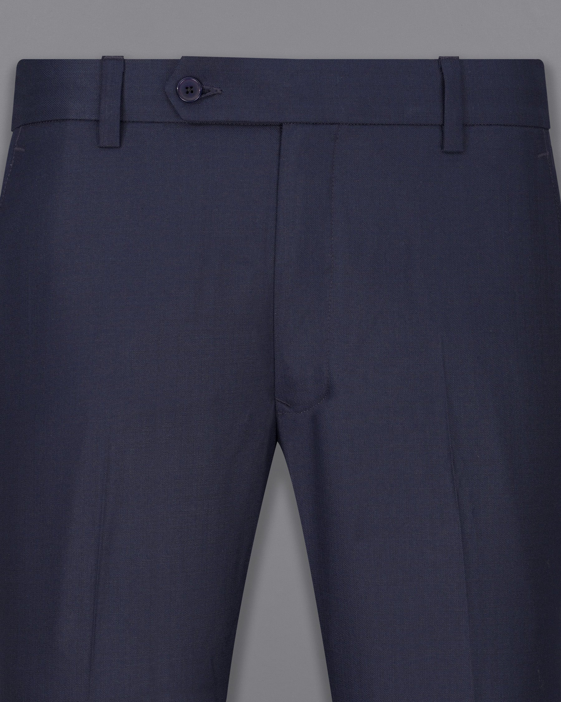 Sojanya (Since 1958) Men's Cotton Blend Teal Blue Solid Formal Trousers