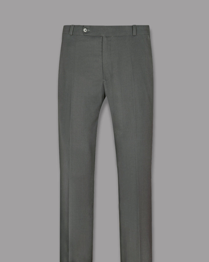 Buy Luxure By Louis Philippe Grey Slim Fit Texture Trousers for Mens Online   Tata CLiQ
