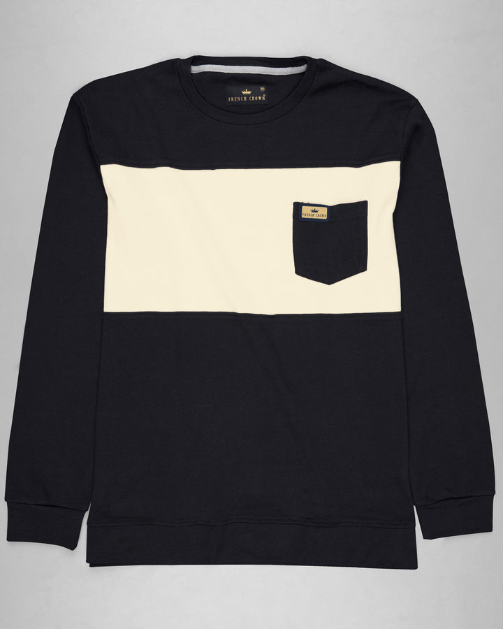 Black and Cream Sweatshirts for men