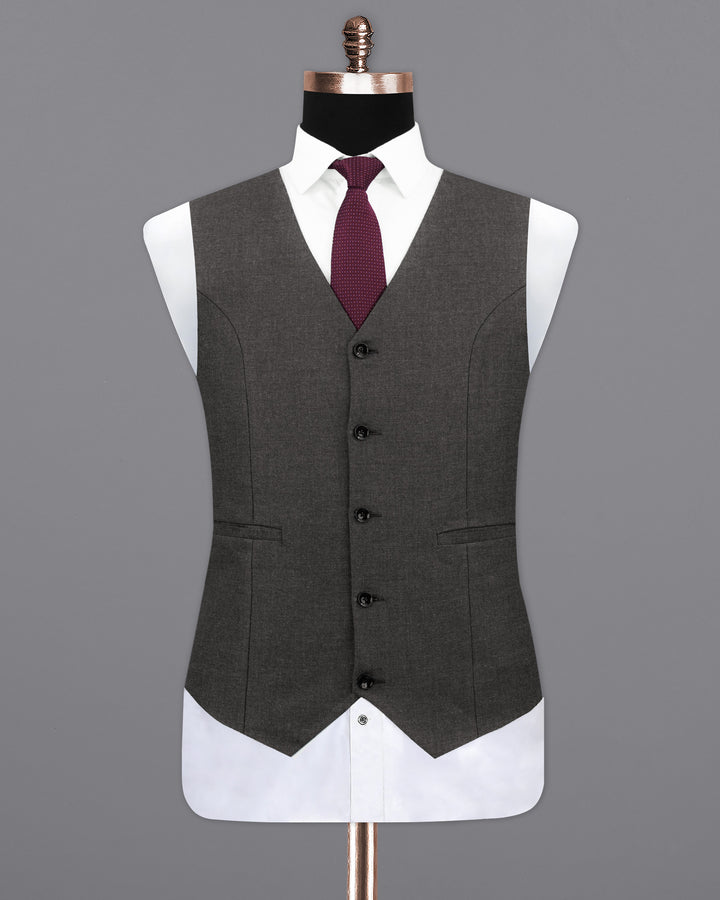 Gray textured waistcoats