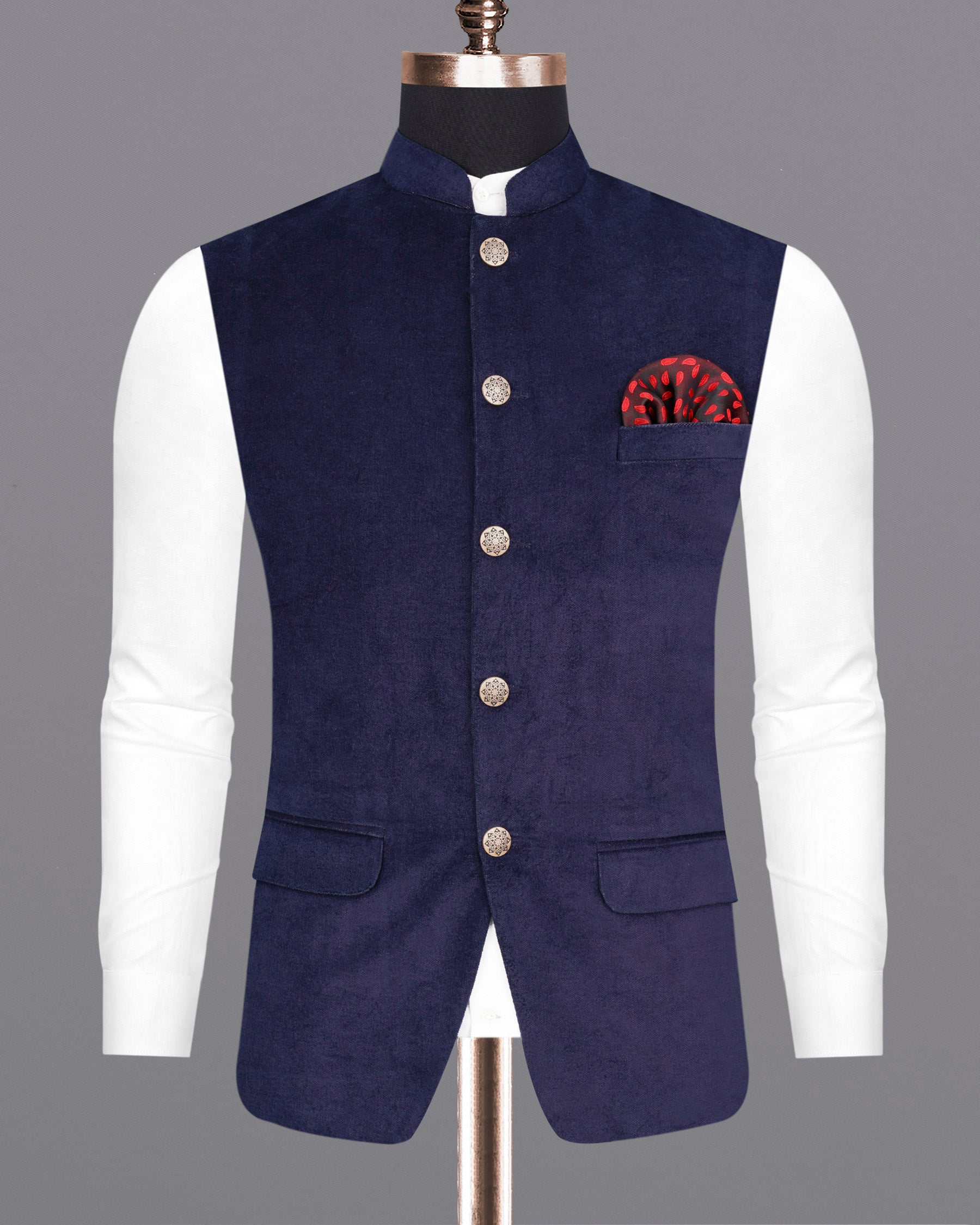 Buy Peach Bam Silk Embroidered Nehru Jacket For Men by Smriti by Anju  Agarwal Online at Aza Fashions.