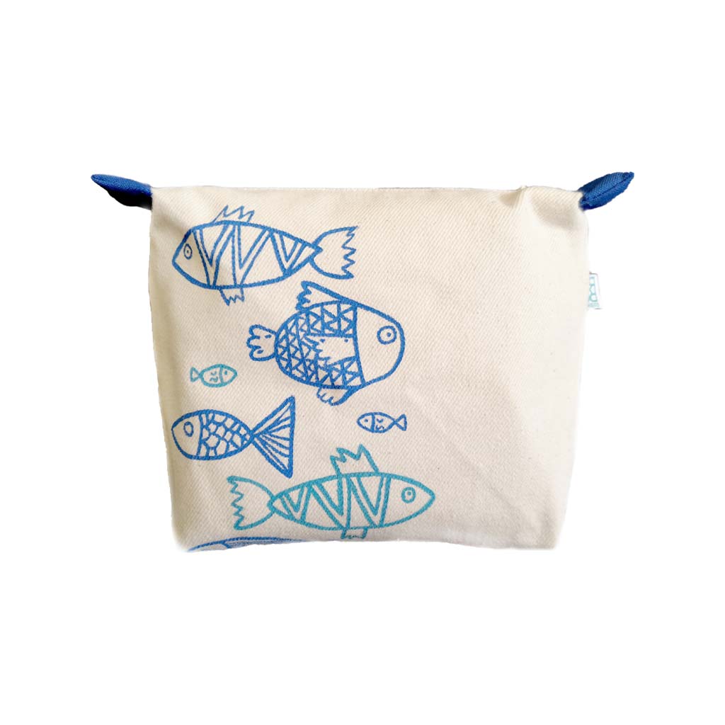 Fish In The Sea Collection, Handpainted Makeup Bag