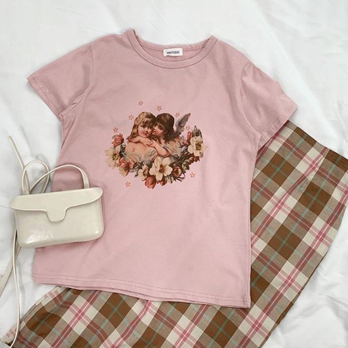 pink angel t shirt