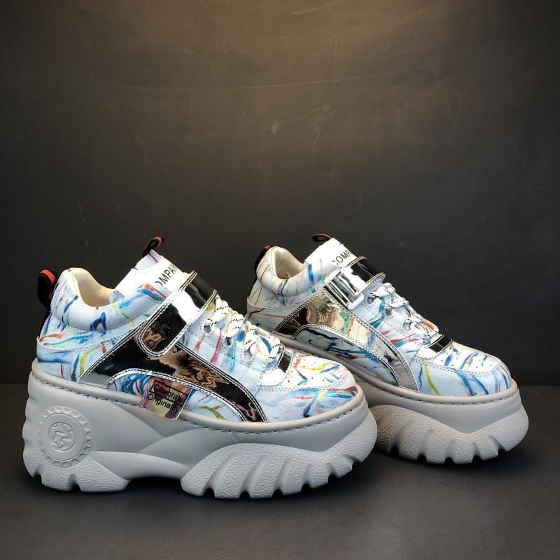 platform sneakers holographic