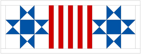 4th of july table runner diagram