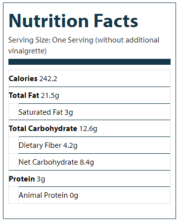 nutrition facts broccolini salad