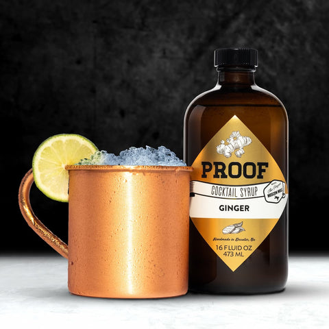 copper mug with ginger proof syrup