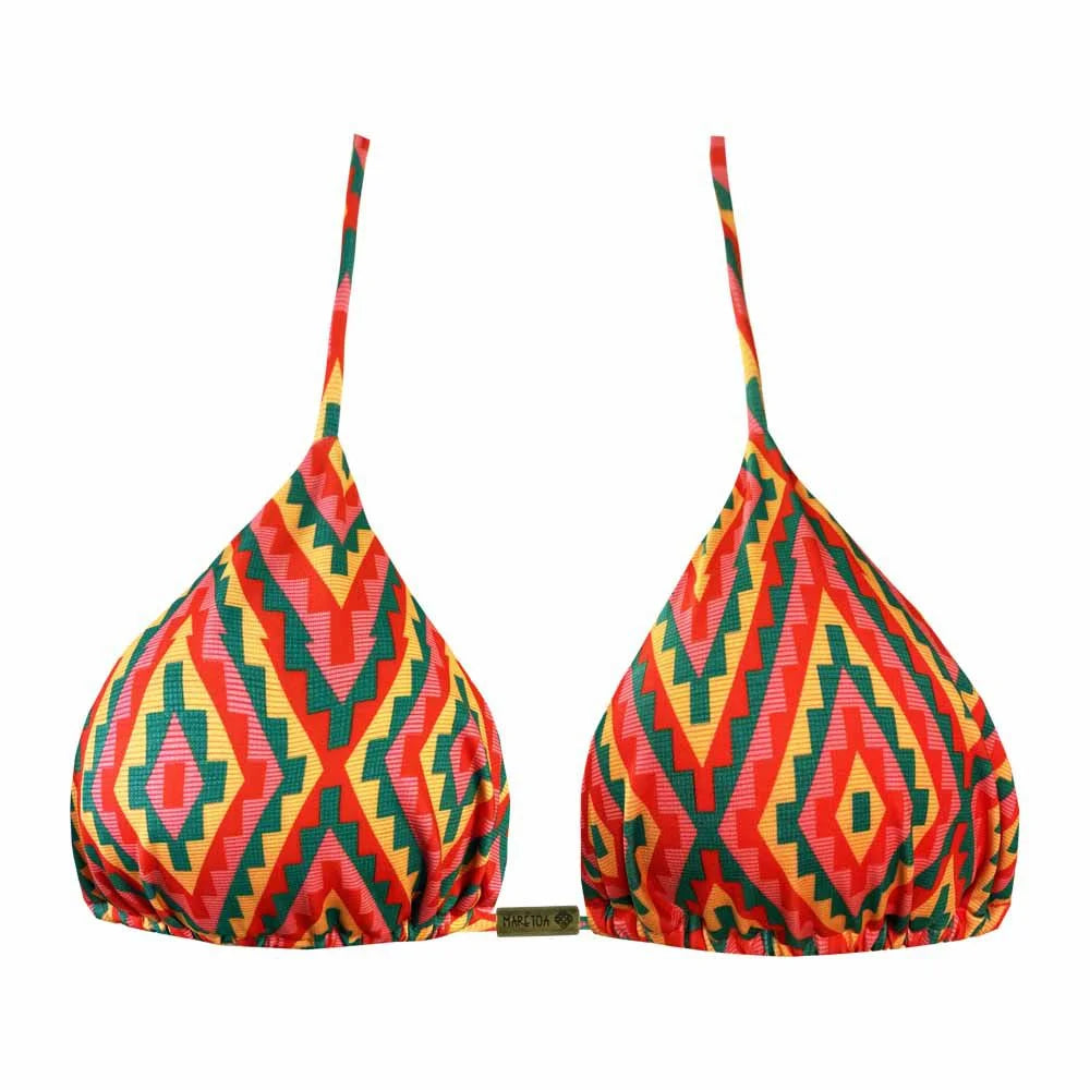 Colorful Geometric Brazilian Triangle Bikini Top | MARETOA BIKINIS USA ...