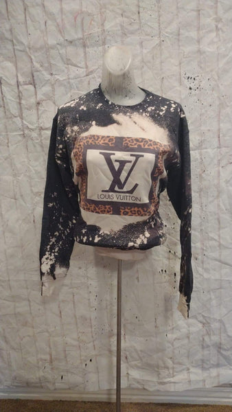 Tops, Lv Bleached Sweatshirt