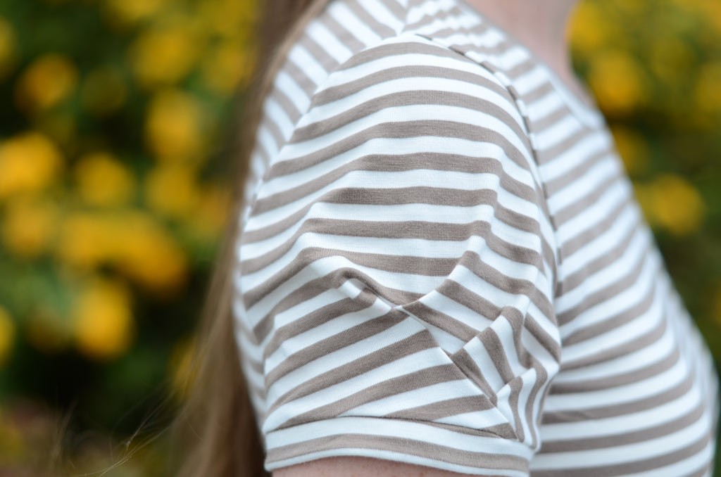 Iris pleated tee test pattern make in stripes