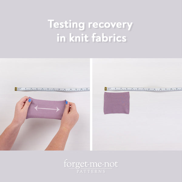 Image showing how to check stretch recovery of knit fabrics