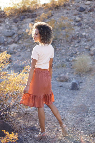 Forget-Me-Not Ella skirt make, in lightweight viscose and unlined, by Nastasia