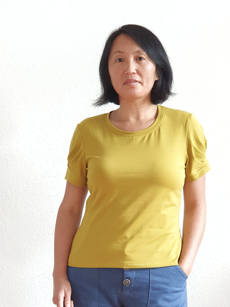 Iris pleated tee test pattern make by Tamika