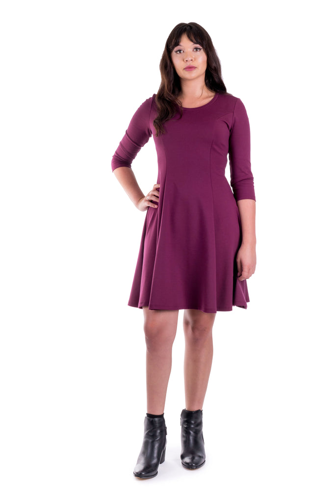Clementine dress with scoop neck - front view