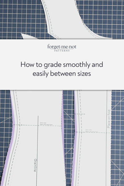 Pinterest pin for How to Grade Between Sizes tutorial