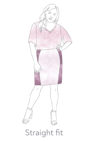 Sketch of Sabrina pencil skirt in straight fit