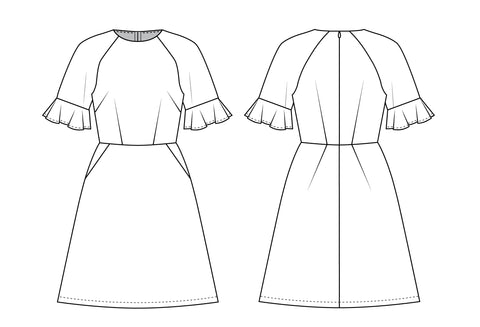 Welcome Valerie, our flattering raglan dress pattern! - Forget-me-not ...