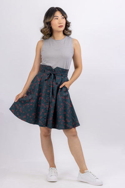 AX Paris Skater Skirt In Ripple Fabric Red, $37 | Asos | Lookastic