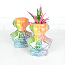 Load image into Gallery viewer, George Washington Bust Succulent Planters - Handmade Ceramics from Ice + Dust Pottery